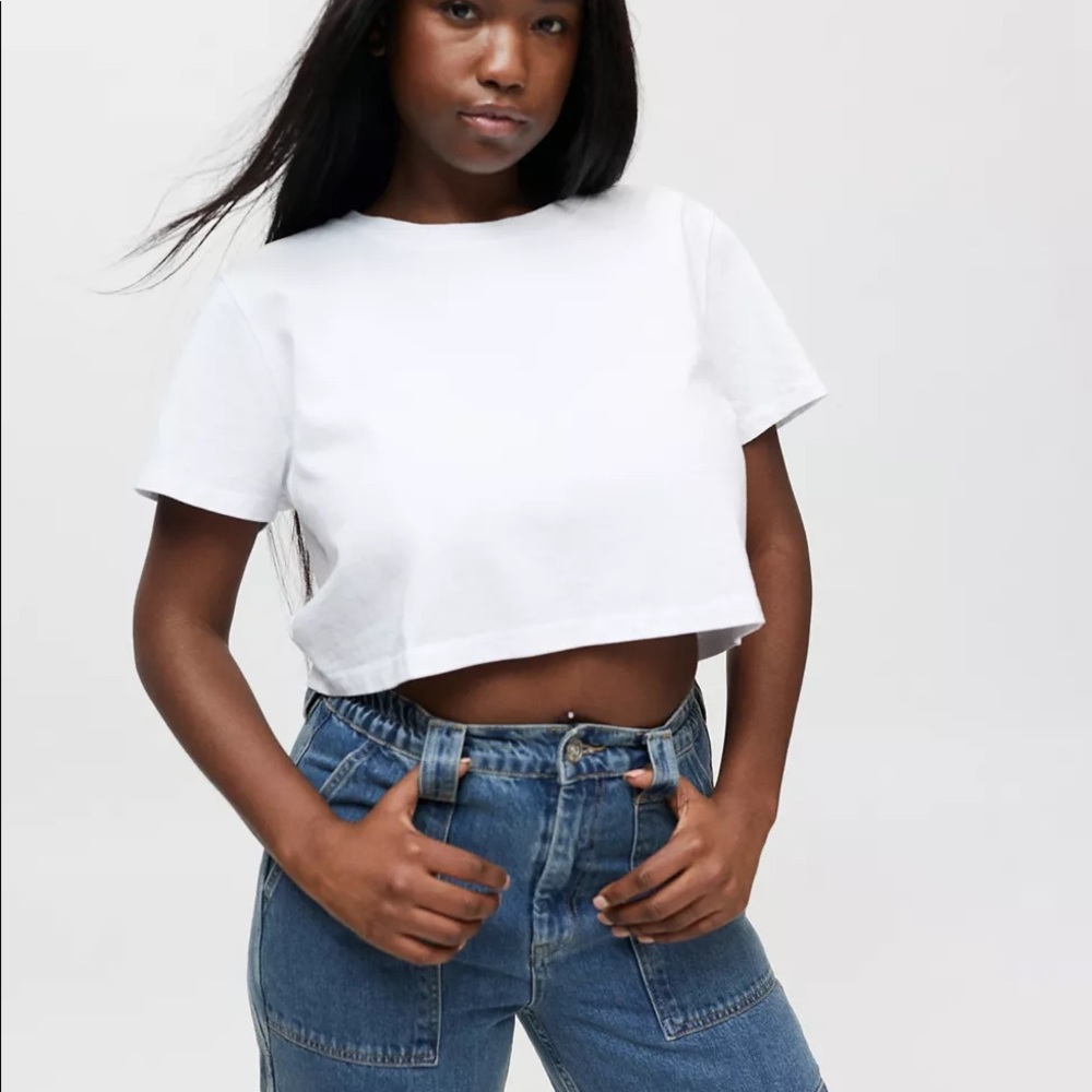Urban Outfitters Best Friend Tee (white crop top)
